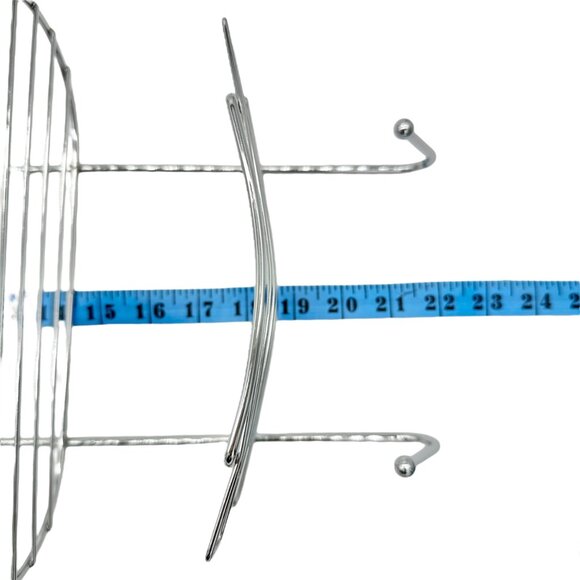 3-Tier Silver Chrome Shower Caddy Hooks & Swirl Design For Bathroom Organization - Picture 6 of 8